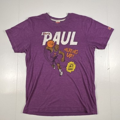 Homage Chris Paul T Shirt Mens S Purple Phoenix Suns CP3 Short Sleeve Graphic