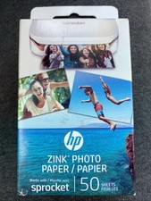 HP Sprocket Zink Photo Paper 2x3" for HP Sprocket Photo Printers, 50 Sheets