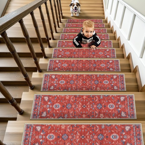 Soft Stair Treads Non-Slip Carpet Stair Treads 15 Pack 30"x8" Stair Runners f... - Picture 7 of 8