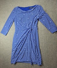 Lauren Ralph Lauren Signature Logo Twist Front Sheath Dress Size 8P Blue