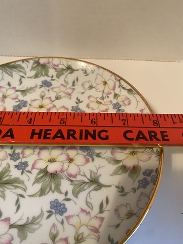 Two English Chintz Gold Trim 8” Plates - Picture 5 of 10