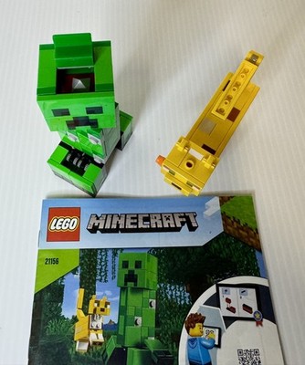 Lego Minecraft 21156 BigFig Creeper and Ocelot 100% Complete w/Manual Retired