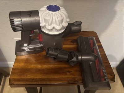 Dyson V6 Gray White Cordless Handheld Vacuum Body W/brush Head For Parts Only