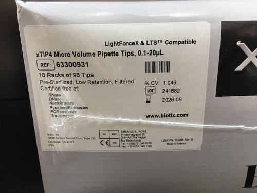 BiotiX REF 63300931 xTIP4 Micro Volume Pipettenspitzen LTS 0,1-20μL Menge 5 Stück - Bild 20 von 24