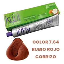Tinte Kuul Rubio Rojo Cobrizo 7.64 Red Copper Blonde Developer Included