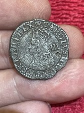 Charles II Contemporary Forgery threepence Example rare hammered coin 1600s wow