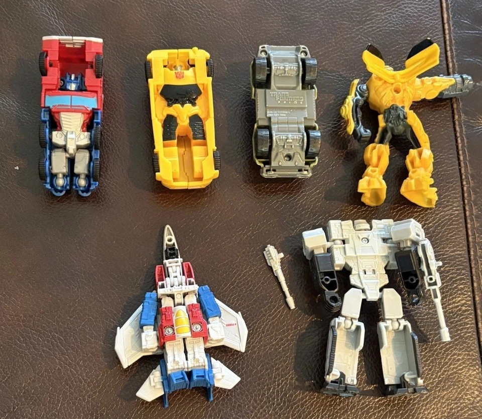 2000s Transformers McDonald’s Toys Lot Of 6 Optimus Prime, Hot Shot, Starscream - Image 3 of 4