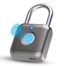 Fingerprint Smart Padlock Lock, Biometric Metal Keyless Thumbprint Lock, Wate...