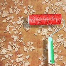 Rubber Paint Roller with Handle 7 inch, Blue/Red 