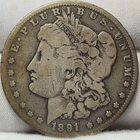 1891 CC Morgan Silver Dollar, $1 Carson City – Better Date, VG, Morg-9120cc
