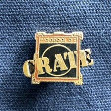Vintage CRATE Amplifiers Promo Pin Lapel Pin Enameled Metal ~1980 1/2” By 3/4”