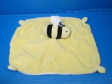 Burts Bees Yellow Security Blanket Baby Lovey Bumble Bee Organic Cotton 11"