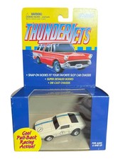Johnny Lightning ThunderJets Ford Mustang HO Scale Pull Back White 1 NEW