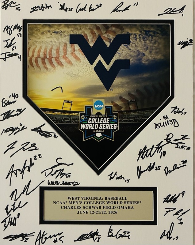 2026 West Virginia Mountaineers Team Signed Autograph 11x14 CWS Home Plate