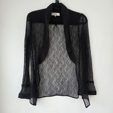 House of CB London Black Lace Cardigan Topper Whimsygoth Women's XS