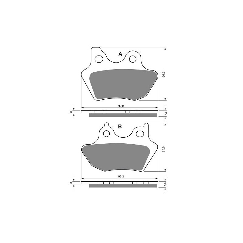 Plaquettes de frein pour Dyna Wide Glide pour stopper le sifflement - 3