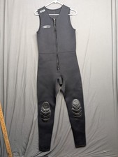 NEOSPORT 3/0mm Black Sleeveless Wetsuit Top Pants Full Body Dive Suit Medium