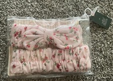 Wild Fable The Self Care Spa Set -Spa Headwrap  Spa Wristbands -Pink - NEW