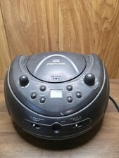 Memorex AM/FM Radio/CD Player Portable Black Boombox Power Cord MP3221 Works