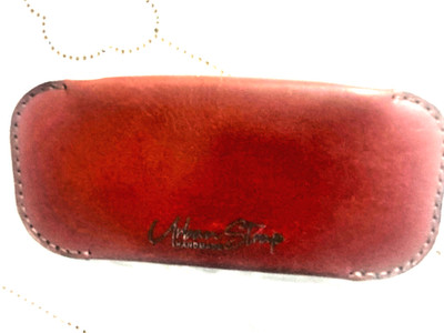 Handmade Top Grain Leather Eyeglass Case   Premium, Hand Stitched, Artisan Made