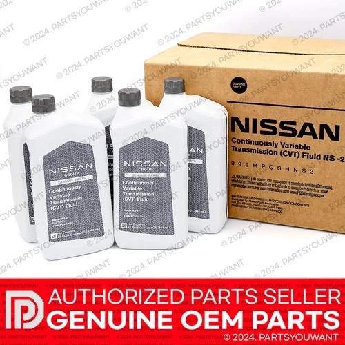 GENUINE Nissan NS2 CVT Continuously Variable Transmission Fluid 999MP-CSHNS2 5QT
