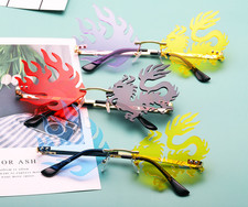 Trendy Tassel Sunglasses Fashion Retro Rimless Sun Glasses Steampunk Sunglasses