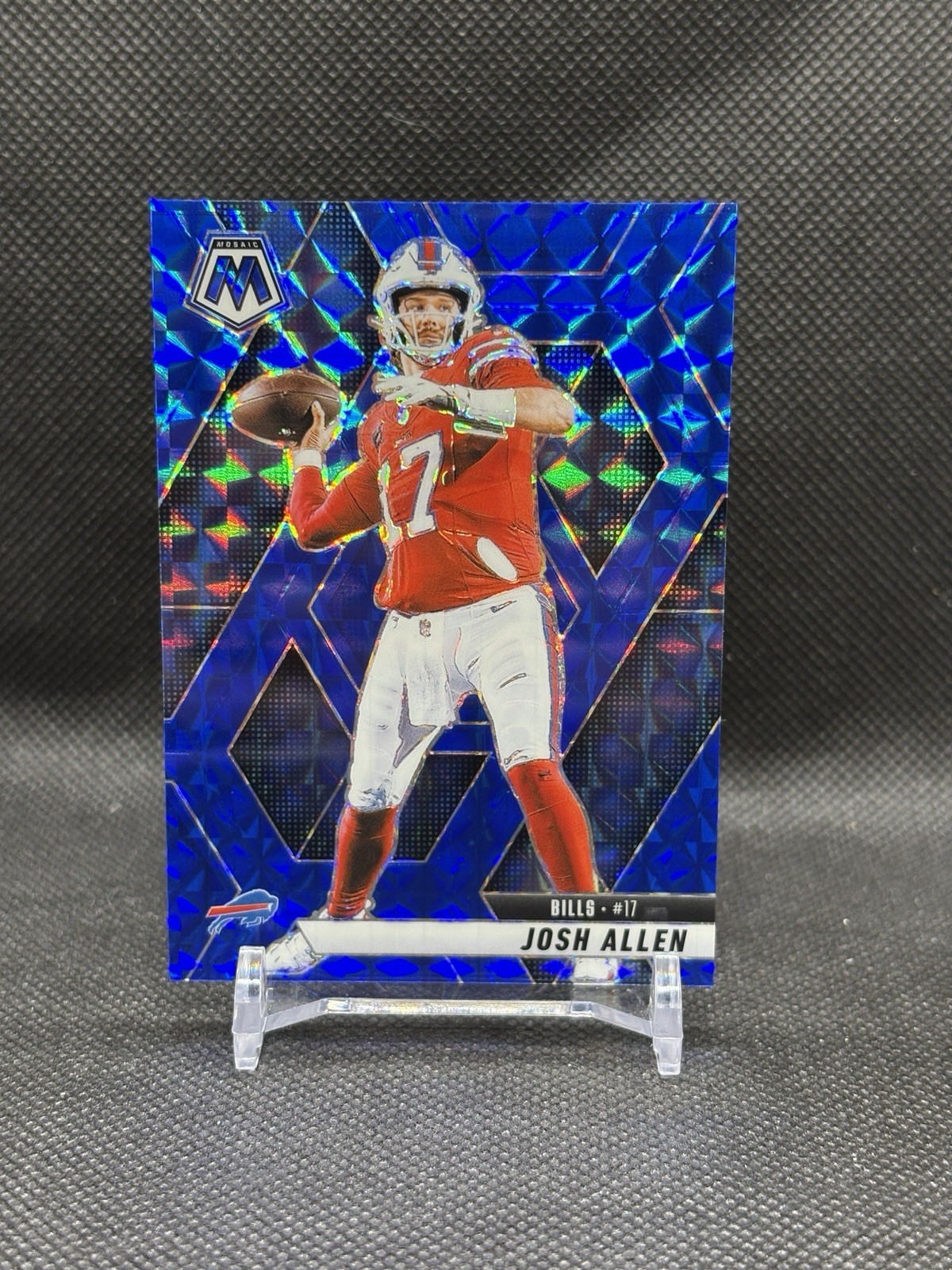 Josh Allen 2025 Panini Mosaic Blue Prizm /99 Buffalo Bills #150