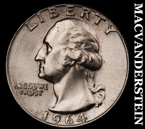 1964-D Washington Quarter-Choice Gem Brilliant Unc Lustrous No Reserve #i2627