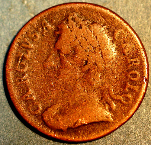Great Britain Charles II Farthing copper KM#436.1