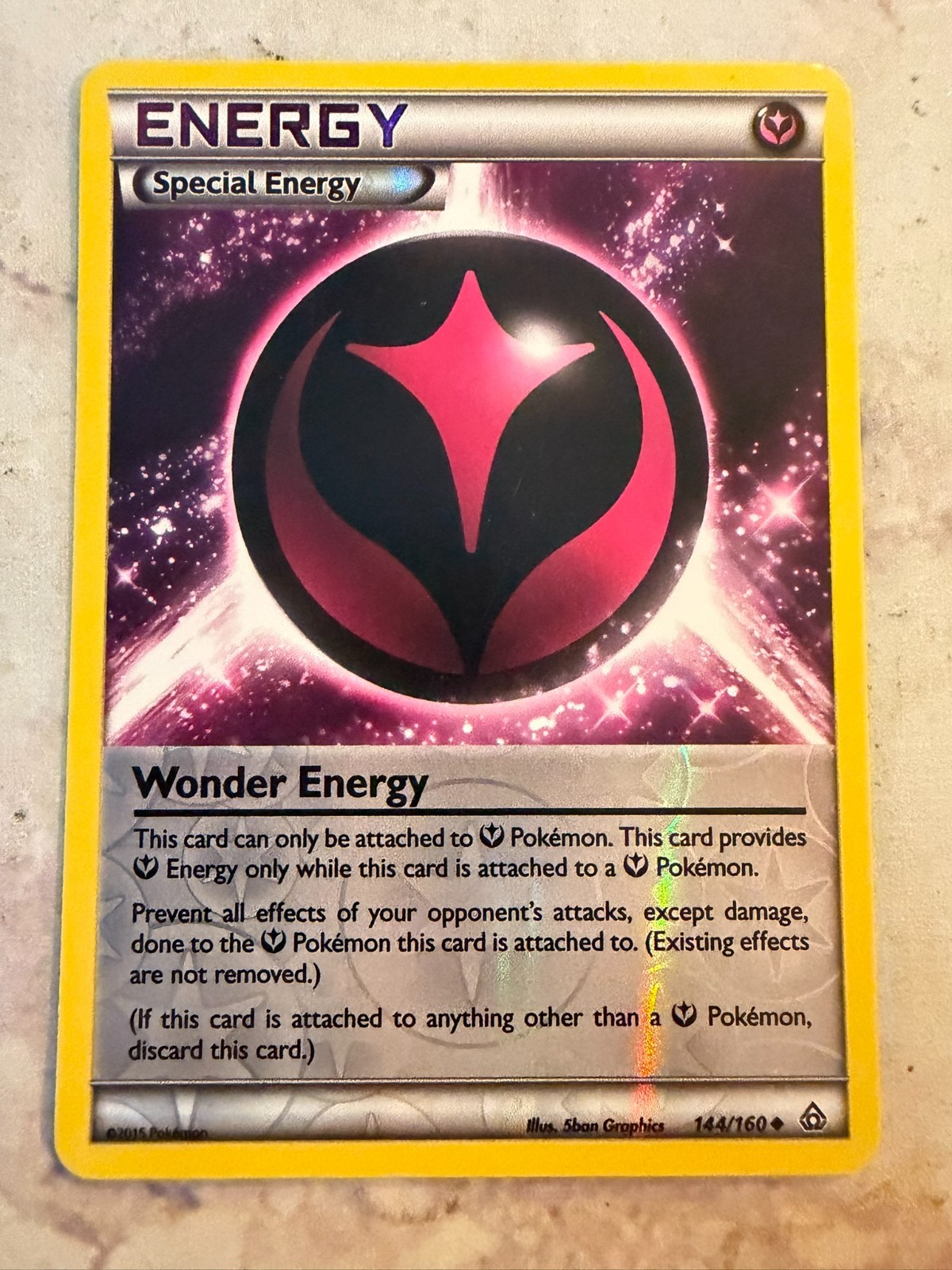Wonder Energy 144/160 XY Primal Clash Reverse Holo Pokemon Card LP/MP