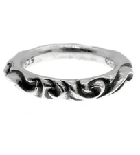 CHROME HEARTS   SCRL BAND Scroll Band Silver Ring Size 20 46097  From Japan