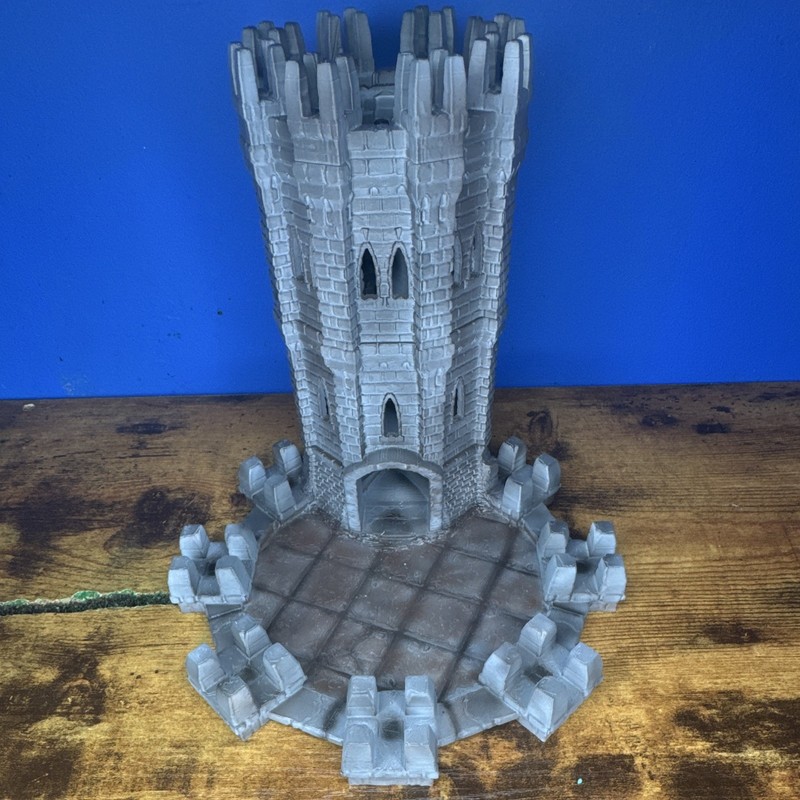 3D Printed Castle Dice Tower, Air Brushed, Read Description 