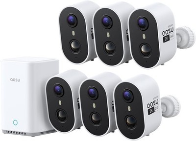 aosu Outdoor Security Cameras Wireless Home Surveillance System with aosuBase
