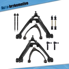 10Pcs Front Lower Upper Control Arm Tie Rod End Sway Bar For Gmc Sierra Yukon