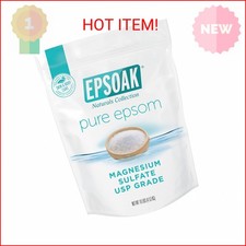 Epsoak Epsom Salt 10 lb. Magnesium Sulfate USP. Resealable Epsom Salt Bag Unscen