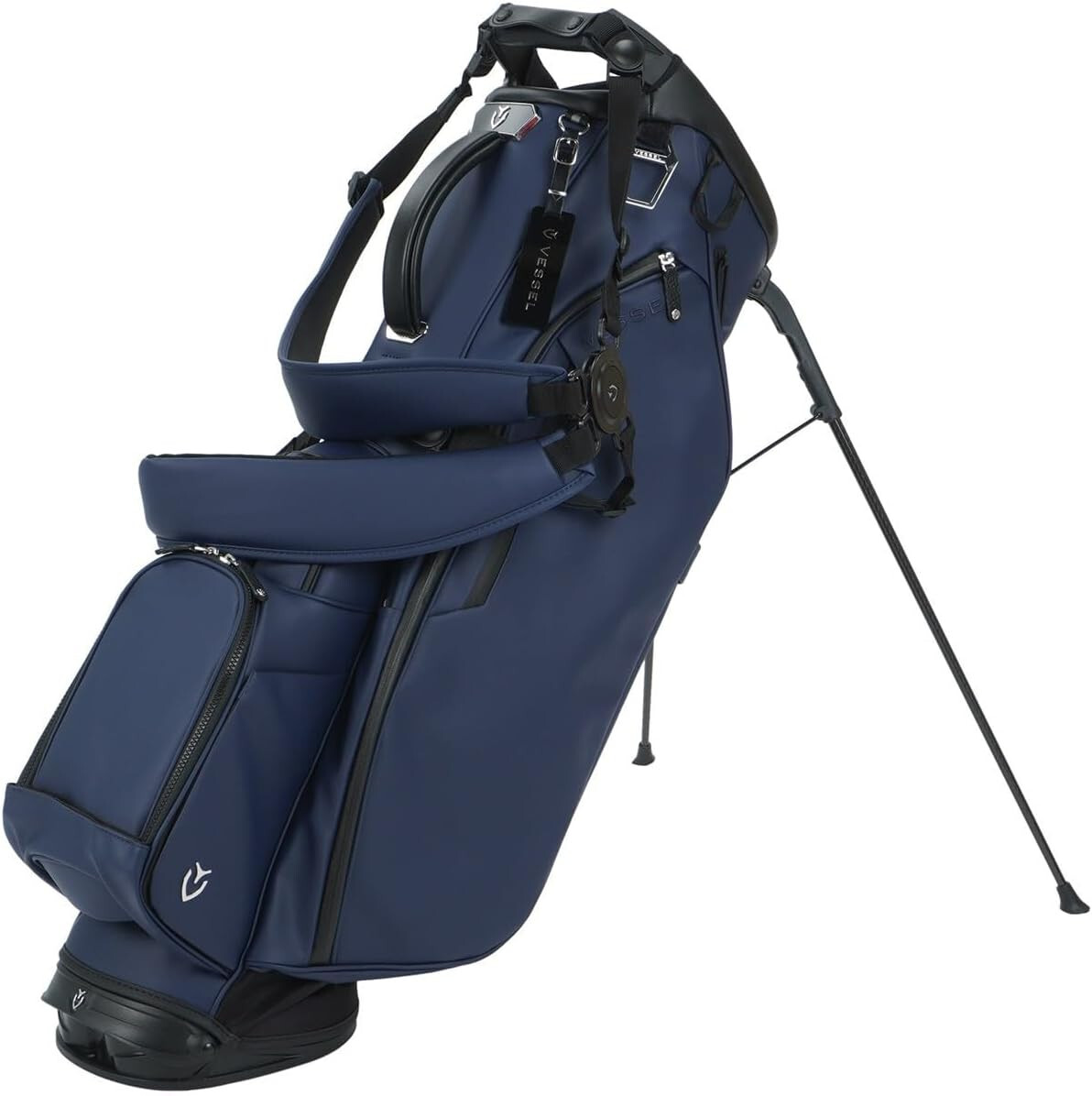 Мужская сумка VESSEL Golf Caddy Bag PLAYER 40 PRO с двойным ремешком 9 5x47 дюймов весом 4 кг темно-синего цвета 111590₽