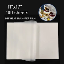11"x17"/ 100 Sheets Premium PET Transfer Film DTF Heat Transfer for DTF Printer