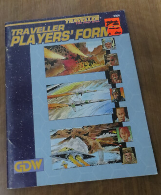Traveller Players Form - engl. RPG - GDW - Space is Full of Stuff - Rollenspiel