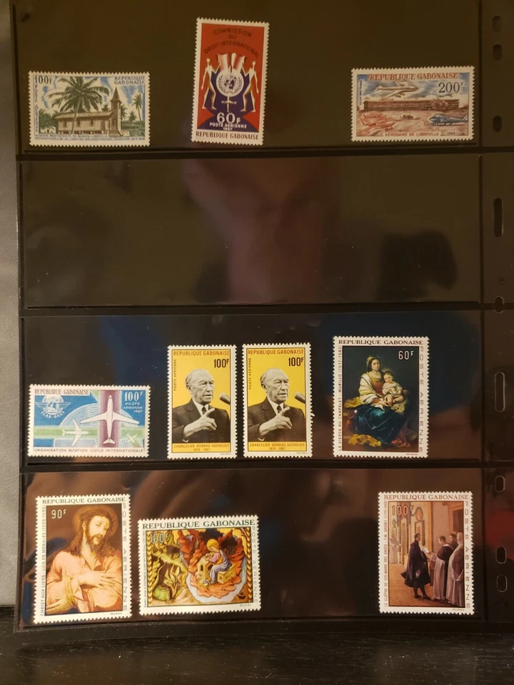 加蓬航空邮件邮票 68 张套装 - 全新邮票 - 请参阅清单详情 — 第 4/4 张图片