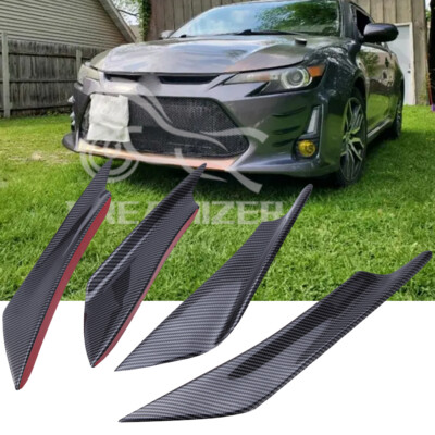 4pcs Auto Front Stoßstange Flaps Splitter Fins Spoiler Flügel Canards Universal