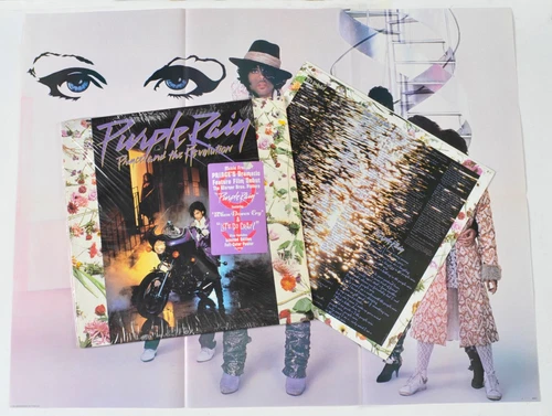 Prince Purple Rain Vinyl LP 1984 w LE Poster Hype Sticker 25110-1