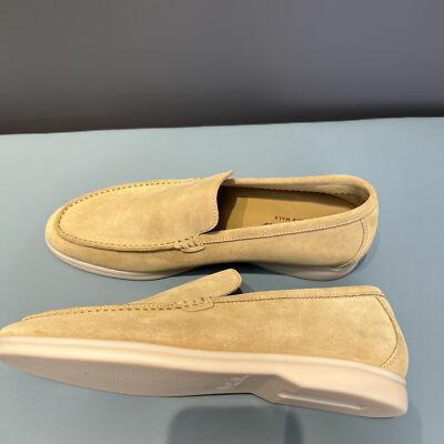 Italian Style Real Suede Leather Mens Slip on Loafer Flats Casual Walk Shoes New