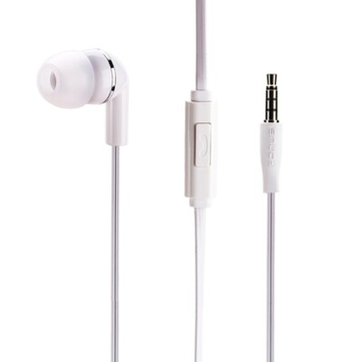 Premium Flat Wired Headset MONO Handsfree Earphone Mic Single for Smartphones