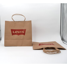 LEVI'S Red Logo Retail Brown Shopping Bags Gift Bags  Lot Of 10