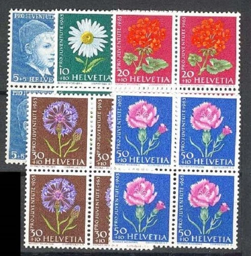 Switzerland LOT Sc B252 56 B303 07 B329 333 B340 43 B356 58  ALL BL4 MINT NH VF - Image 3 of 4