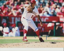 HECTOR SANTIAGO SIGNED AUTOGRAPH 8X10 PHOTO COA AUTO LOS ANGELES ANGELS MARINERS