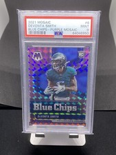 2021 Panini Devonta Smith Blue Chips Purple Mosaic /49