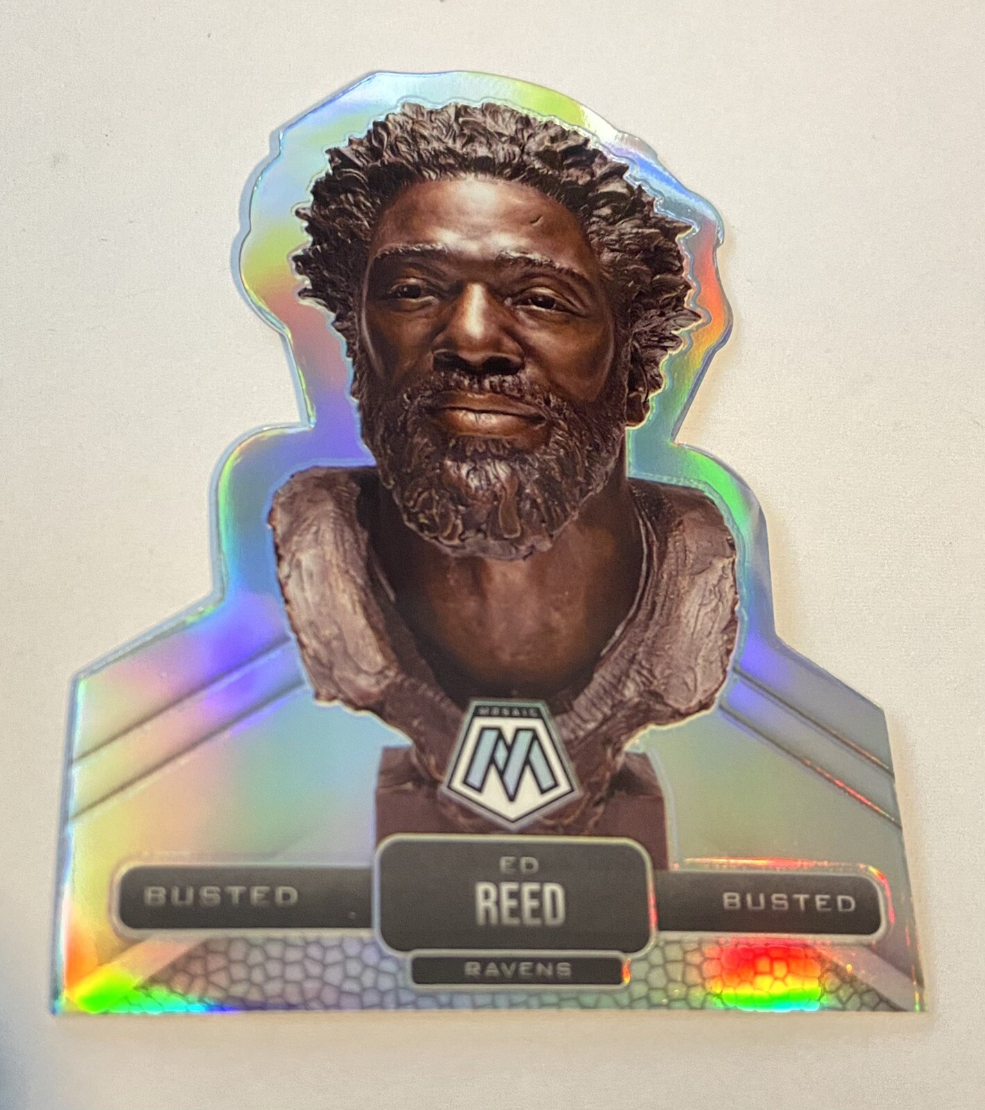 Ed Reed 2021 Panini Mosaic Busted Silver Prizm Case Hit! SSP!
