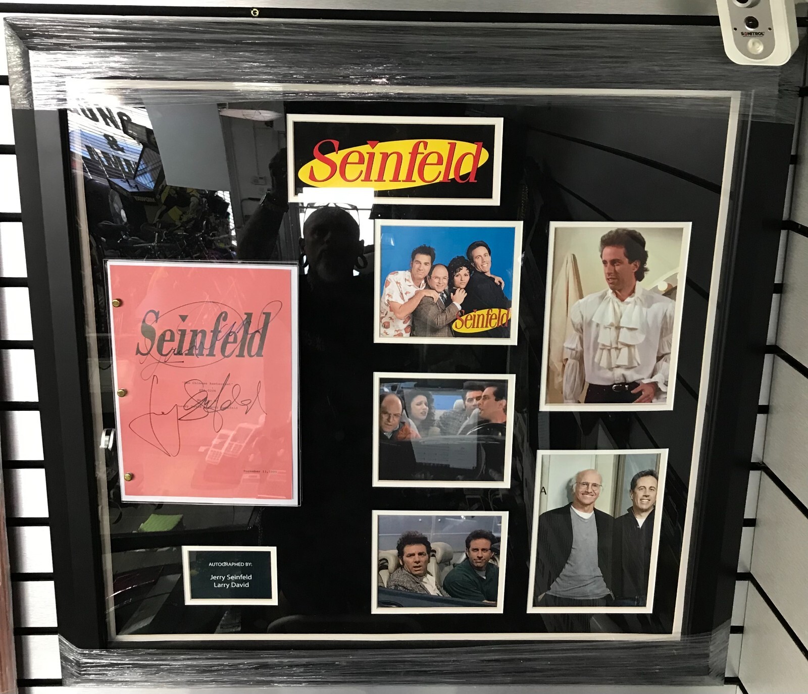 JERRY SEINFELD & LARRY DAVID SIGNED FULL SCRIPT FULL CUSTOM 32X33 Framed W/ COA!