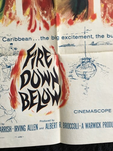 FIRE DOWN BELOW Orig. 1957 Movie Poster ROBERT MITCHUM/RITA HAYWORTH/JACK LEMMON - Picture 8 of 10